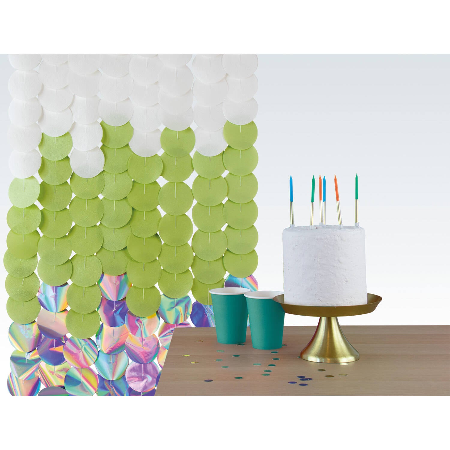 Backdrop "Mystic Morning Dew" cirkel - 80 x 170cm